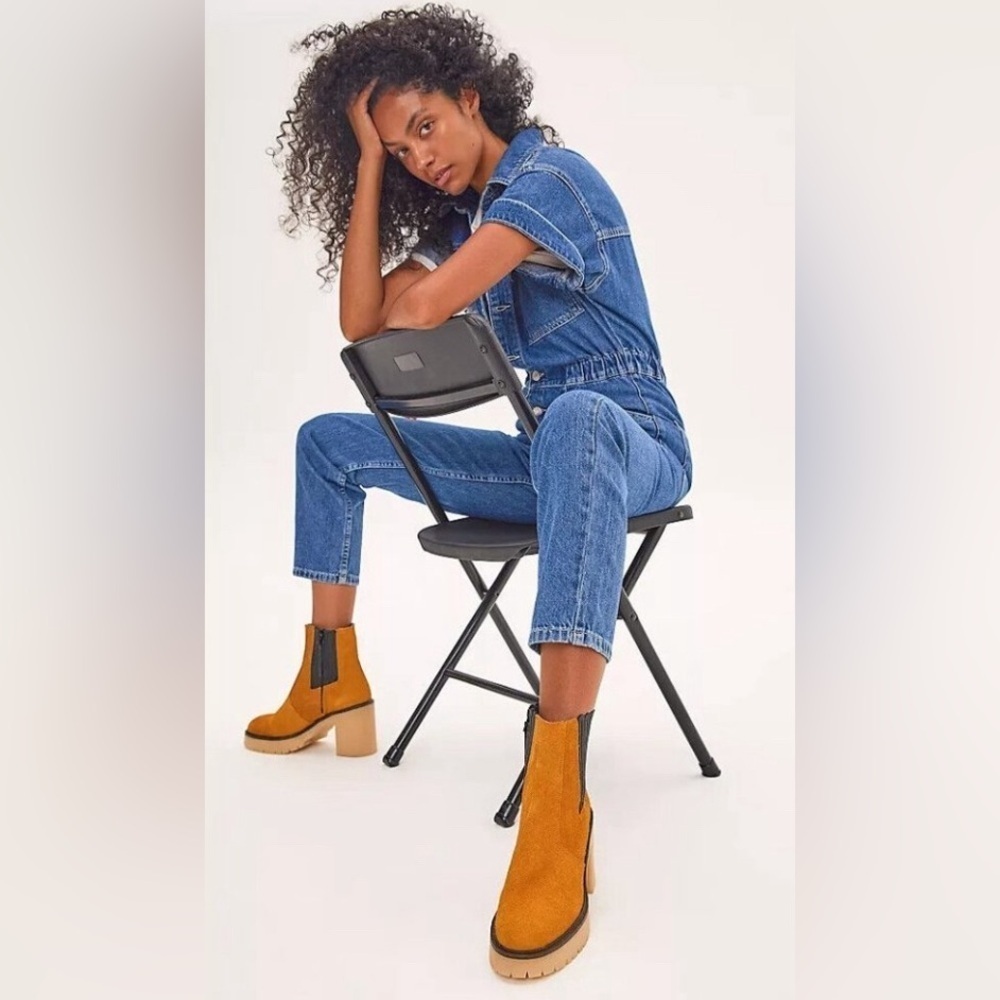 Free People Tan Heeled Boots